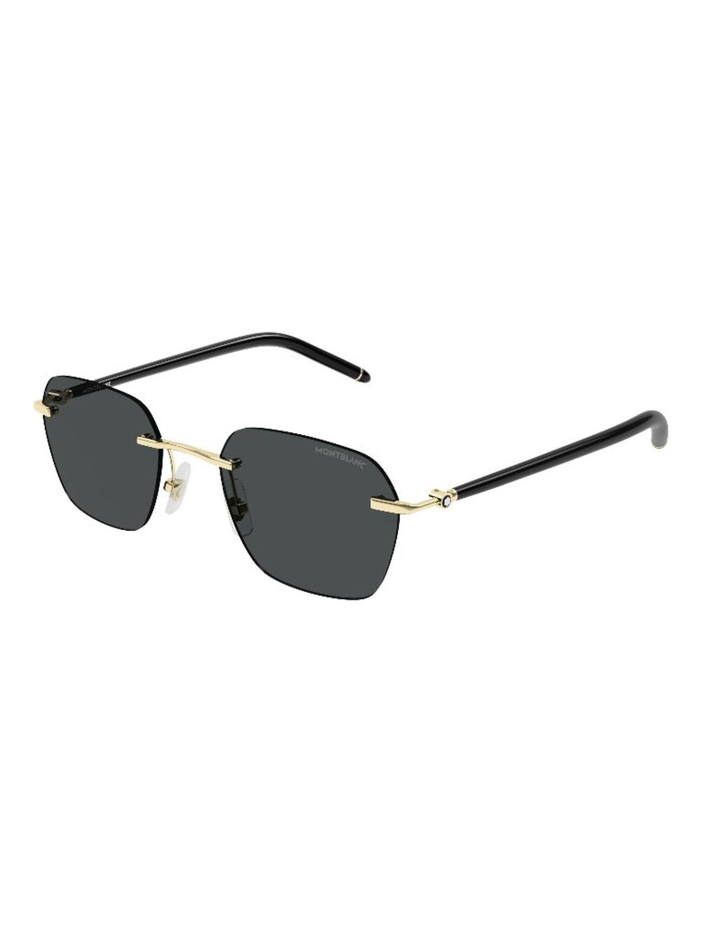 New Montblanc Men's Sunglasses Gold Square Grey Lens Metal Frame MB0270S 001 51